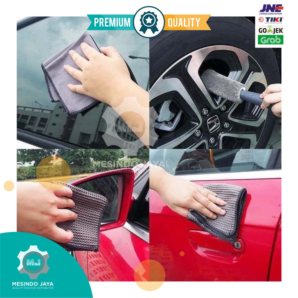 Kain Lap MIcrofiber Cuci Mobil Set 9 Pcs / Kemoceng Microfiber Car Wash Microfiber 9 PCS Premium