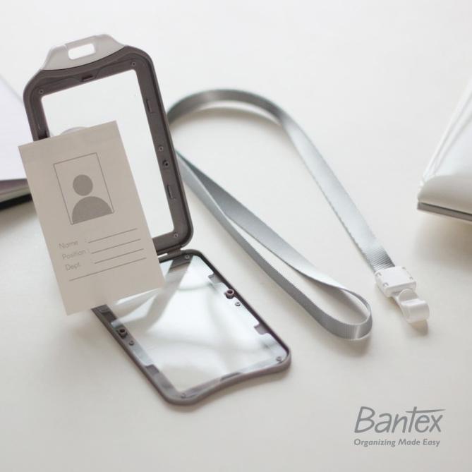 

R-USY ☼ // [Zada] Bantex Dual Side ID Card Holder Lanyard Portrait #8881 bisa cod