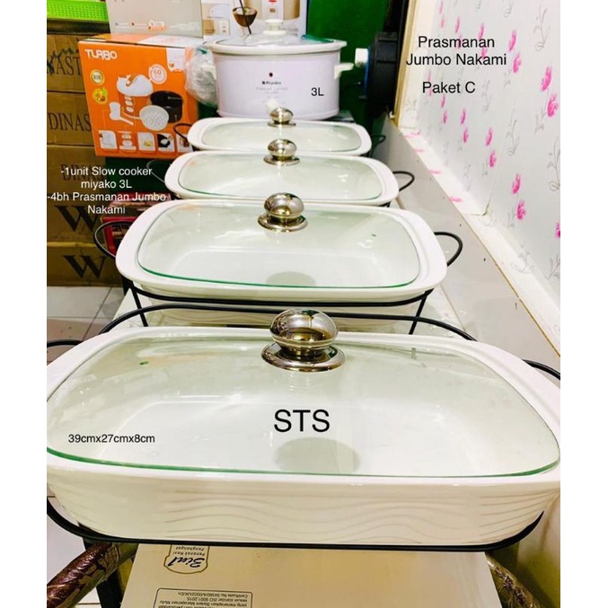 Prasmanan Pesta Keramik Nakami Jumbo + SlowCooker