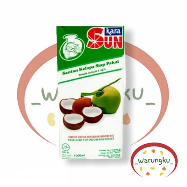 Sunkara 1 Liter Sun Kara Santan Kelapa