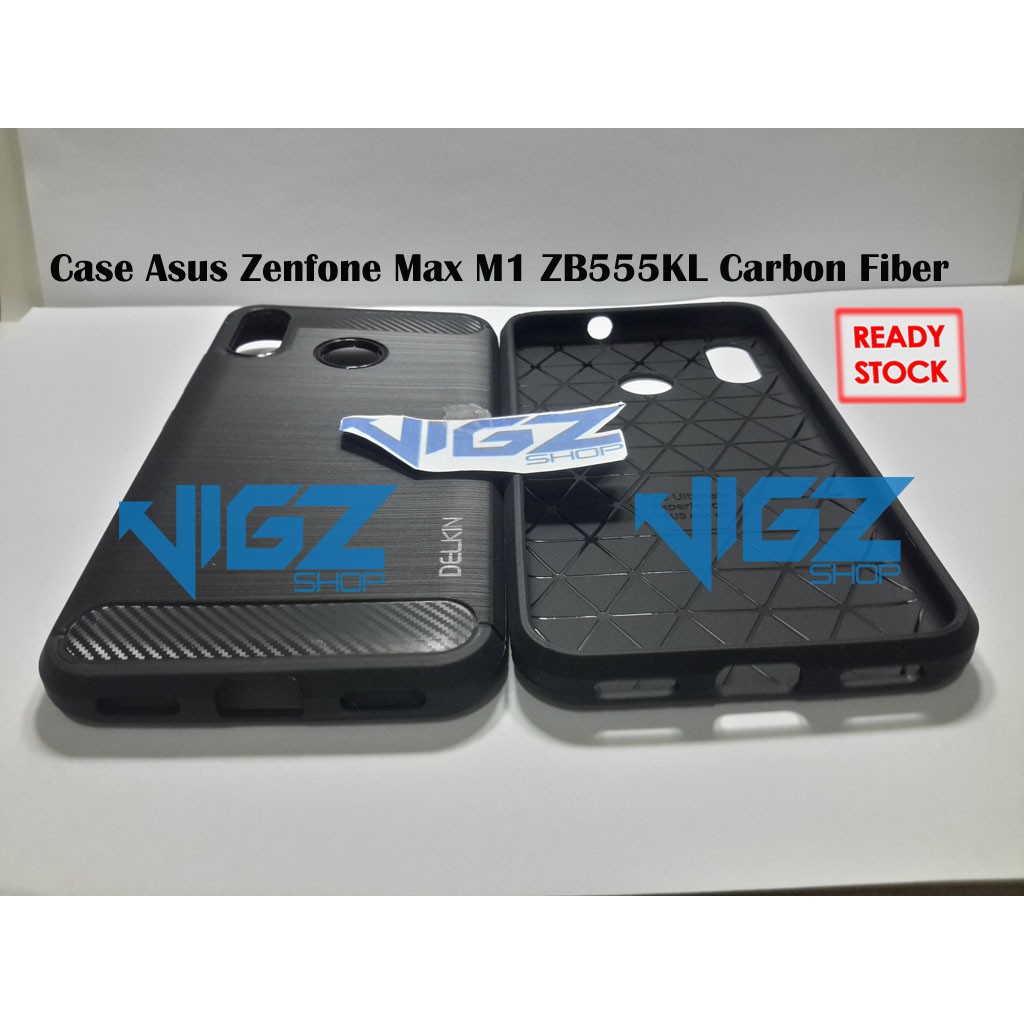 Case Asus Zenfone Max M1 ZB555KL Carbon Fiber Slim Delkin Original