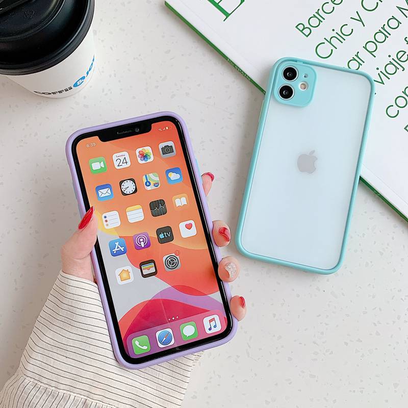 Soft Case Tpu Transparan Matte Bumper Shockproof Cover Iphone 12 Mini 11 Pro Max Xr Xs Max 6s 8 7 Plus Se2