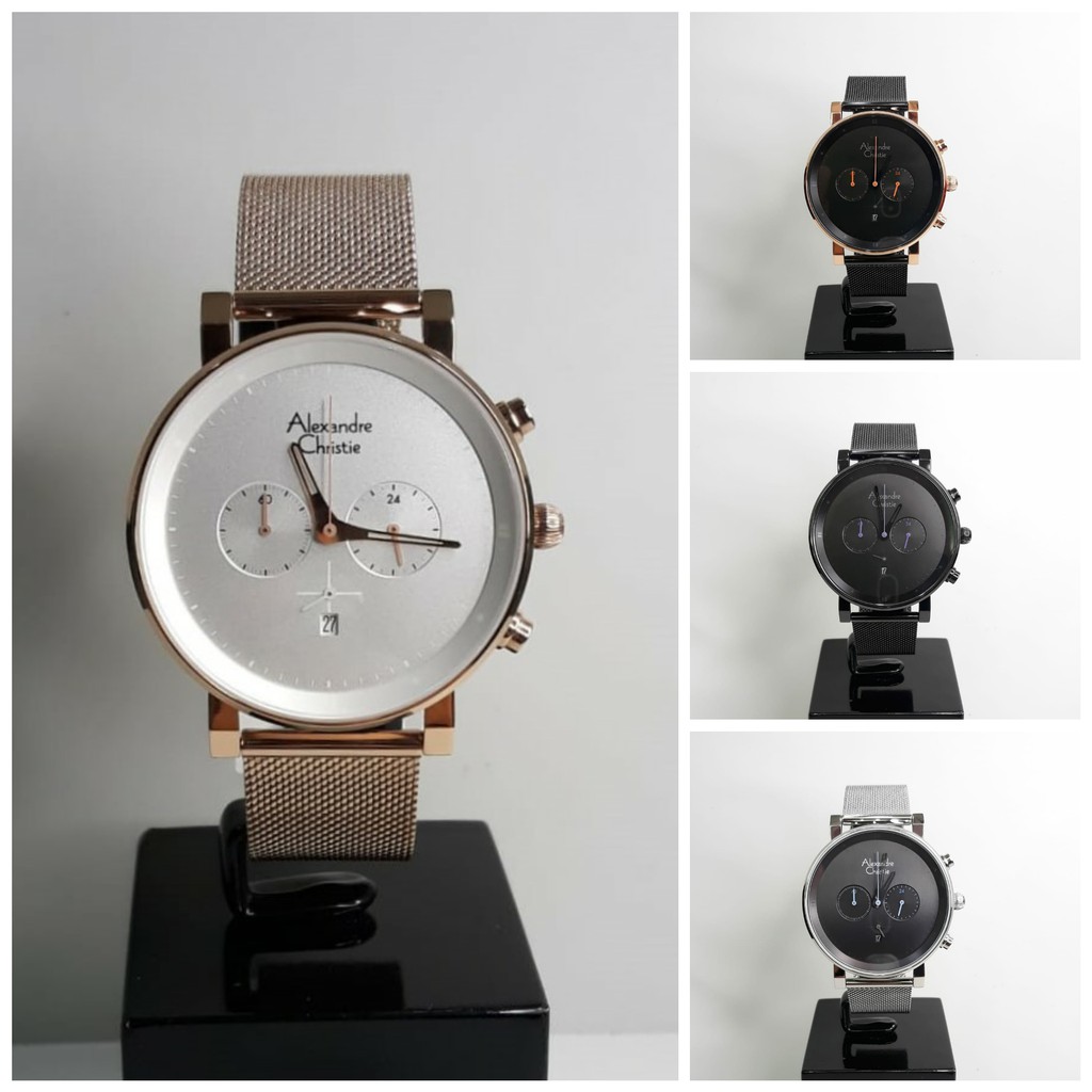 JAM TANGAN PRIA ALEXANDRE CHRISTIE 6547 AC6547 STAINLESS STEEL ORIGINAL GARANSI FREE BATERAI