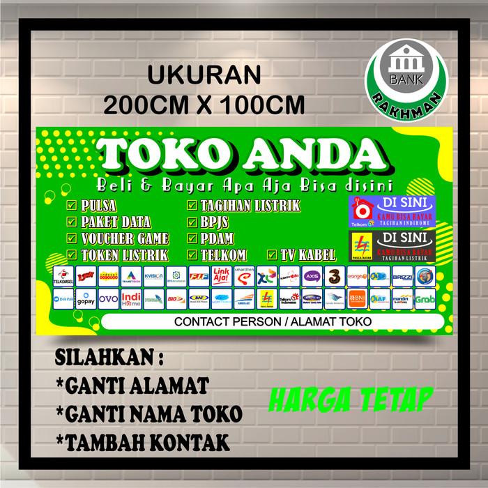 Spanduk Banner | Ppob/Loket/Pulsa | Ukuran 2M X 1M