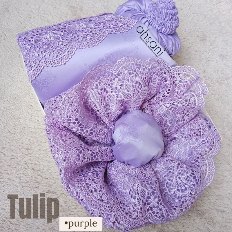 MUKENA TULIP AHSANI MUKENA SUTRA ORI-TULIP PURPLE