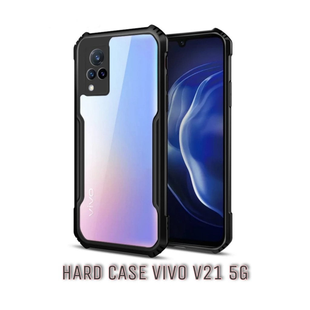 Case Vivo V21 5G Hard Case Shockproof Armor Transparant Casing Premium Handphone