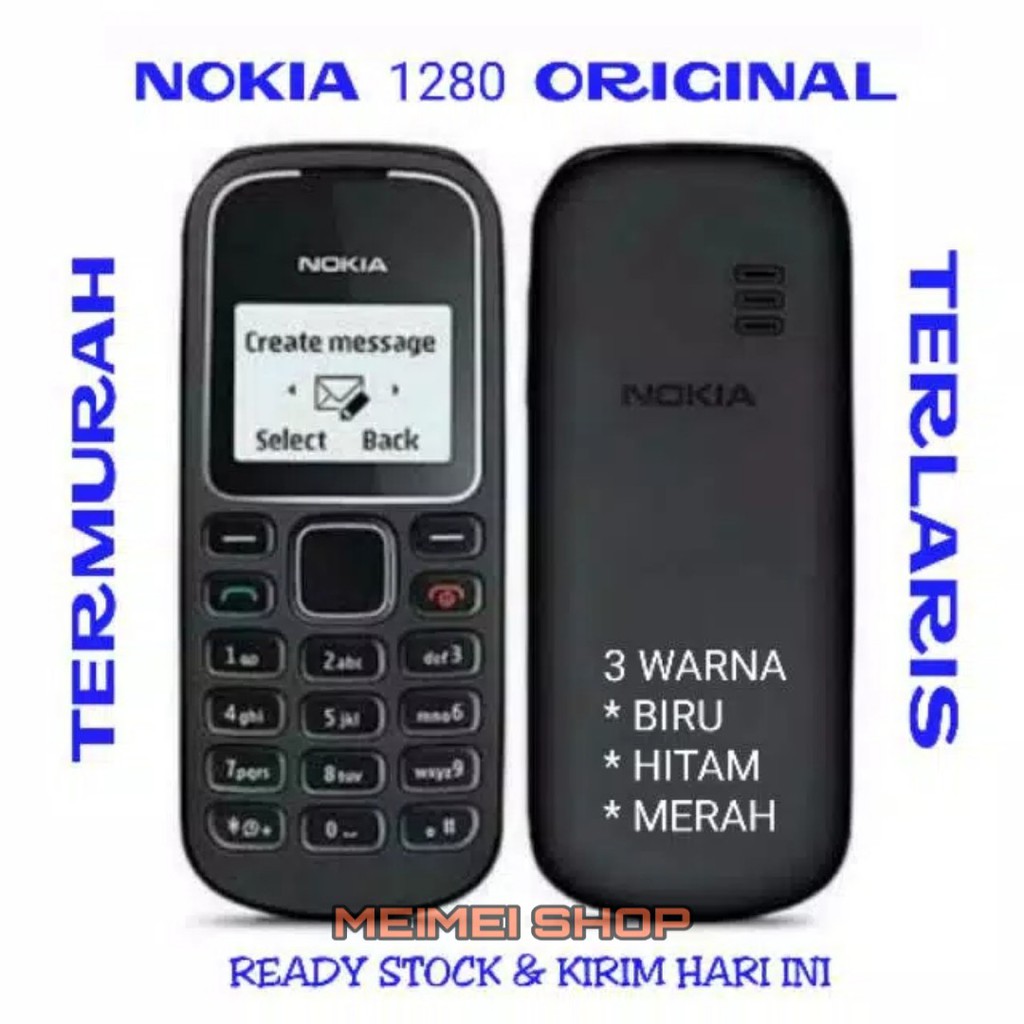 NOKIA 1280 ORIGINAL GARANSI HP JADUL HP MURAH NOKIA JADUL NOKIA MURAH HANDPHONE JADUL MURAH