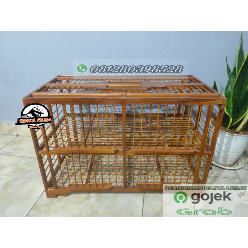 dondang kandang jemur kayu jati klasik jumbo ukuran 2 pasang khusus merpati lomba balap kolongan