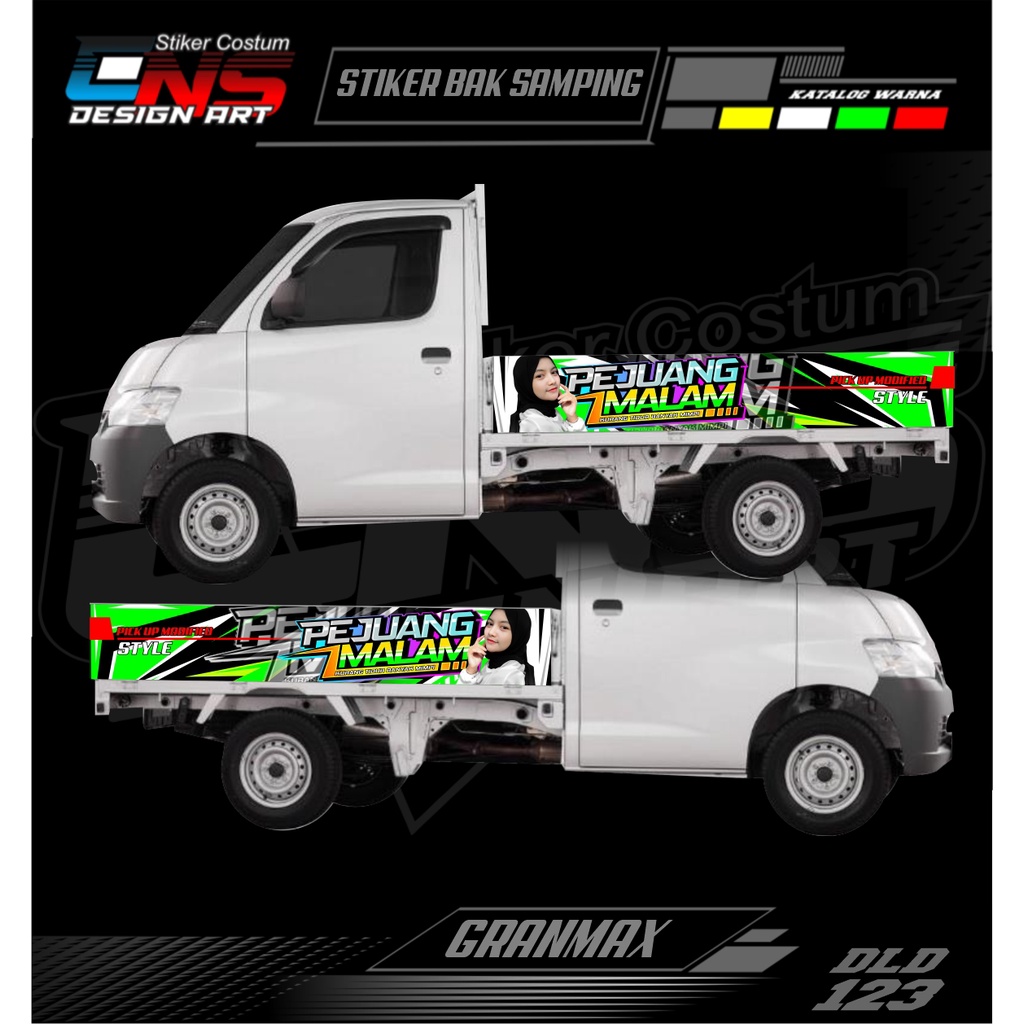 Stiker Bak Samping Pick Up Granmax Stiker Vinyl Custom Stiker Variasi All Pick Up Carry / T120ss / G