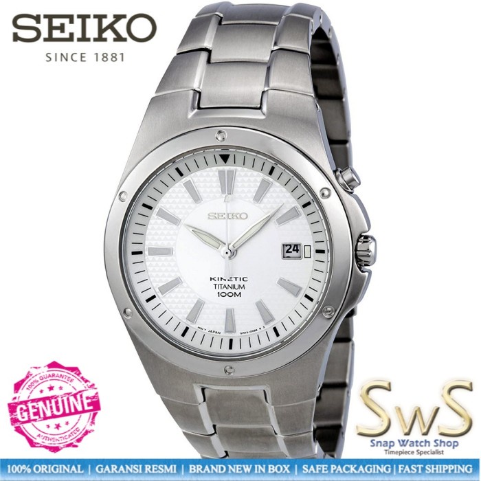 SEIKO Kinetic SKA393 SKA393P1 Titanium Original Jam Tangan Pria Automatic Garansi Resmi
