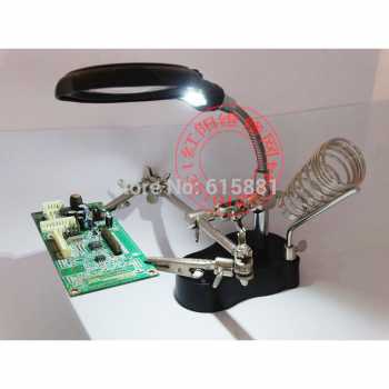 Alat Pegangan Solder dan Kaca Pembesar Helping Hand Taffware - TE-801 CNS