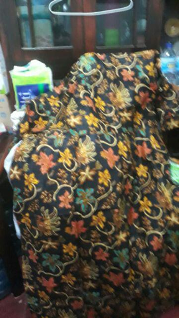 Ms Gamis Batik Sriwedari Maxi Super Jumbo Xxxxl Ld 128cm Bumil/busui Katun Sogan