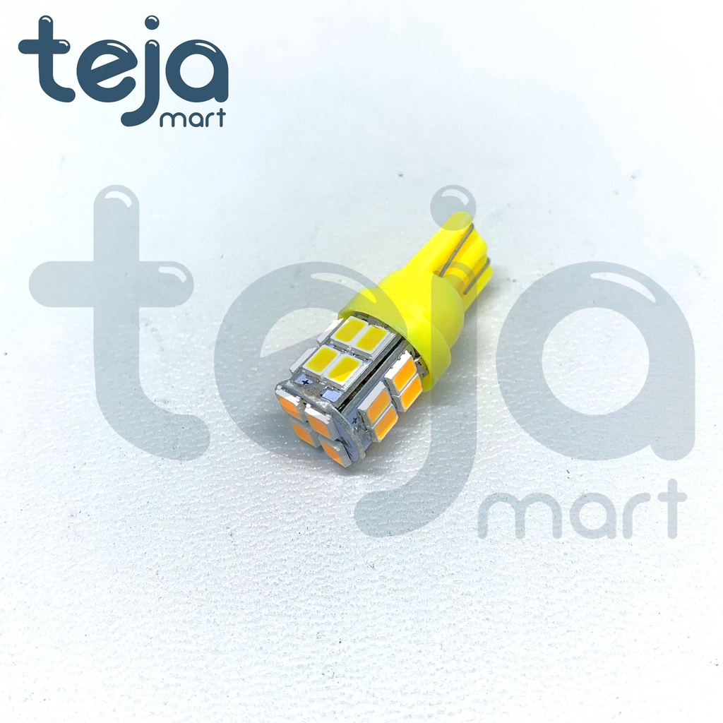 Lampu LED T10 2835 Kuning Amber Sein Senja Kota Speedometer Motor Mobil SUPER TERANG HIGH QUALITY