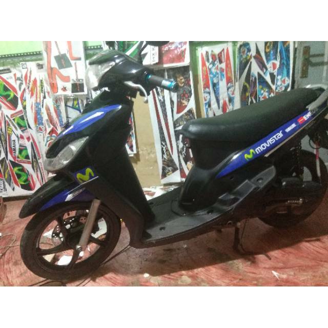 Striping Mio Sporty Movisar Mio Smile Stiker Motor Modifikasi Mio Sporty Semi Decal Mio Sporty Keren Shopee Indonesia