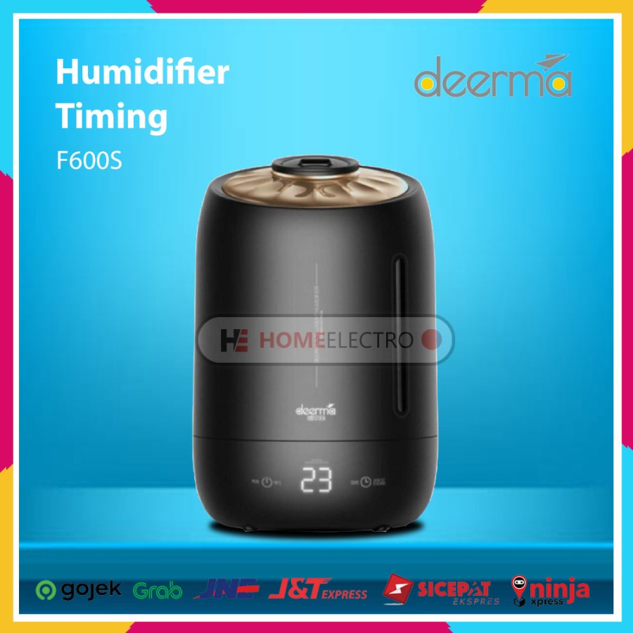 Deerma F600S 5L Humidifier Timing With Intelligent Touch Screen Black