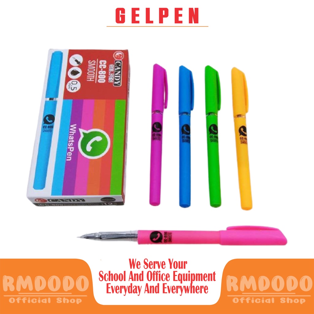

Rmdodo Pulpen Gel Whatspen 0.5mm / Pen Tinta / Pen Gel / Bolpoin / Pena Hitam