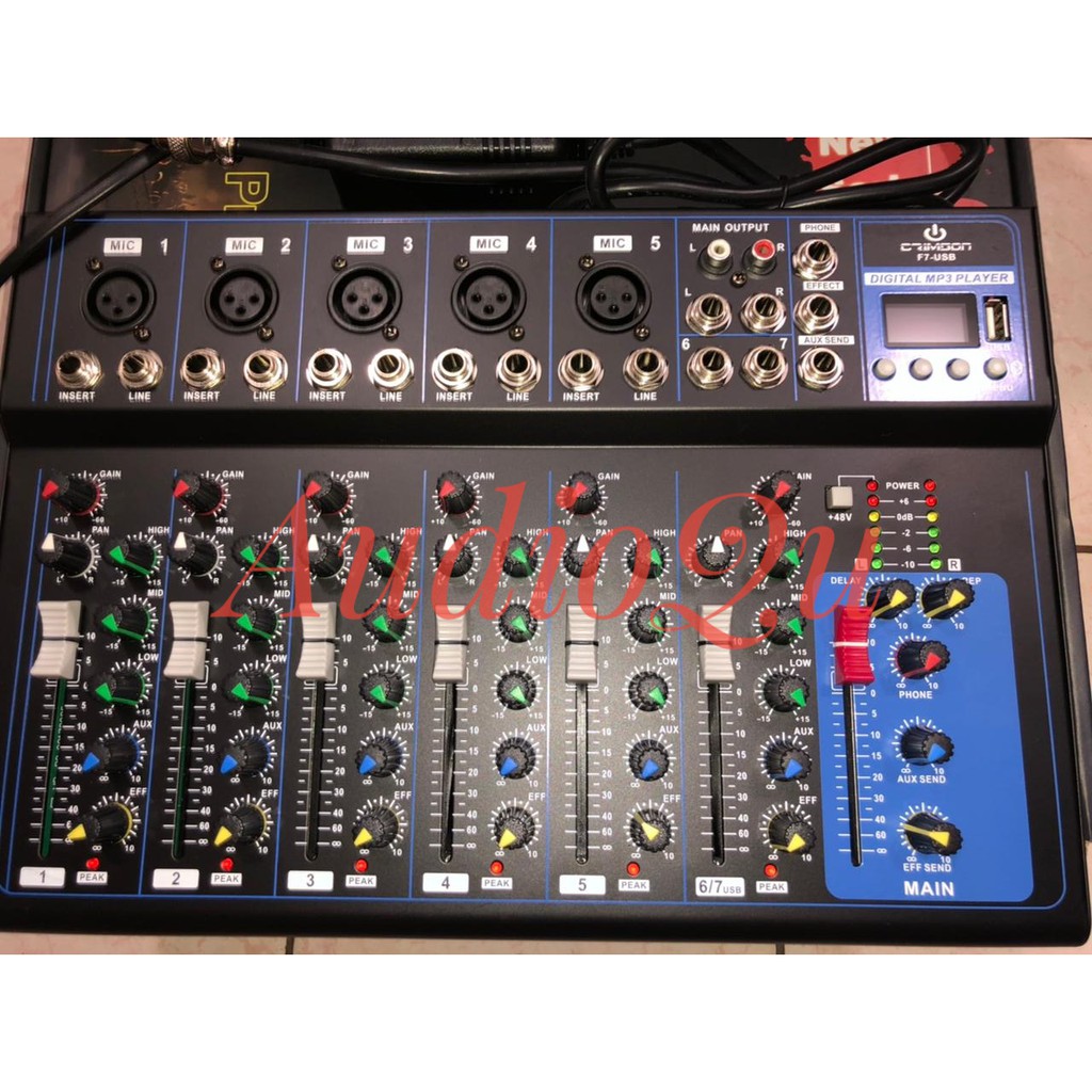Mixer Audio Crimson F7/ F 7 Original 7 Channel USB