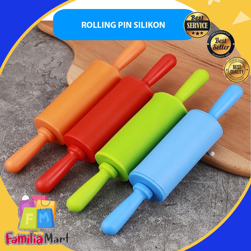 Rolling Pin Silikon Penggiling Adonan Baking Kue Gilingan Anti Lengket