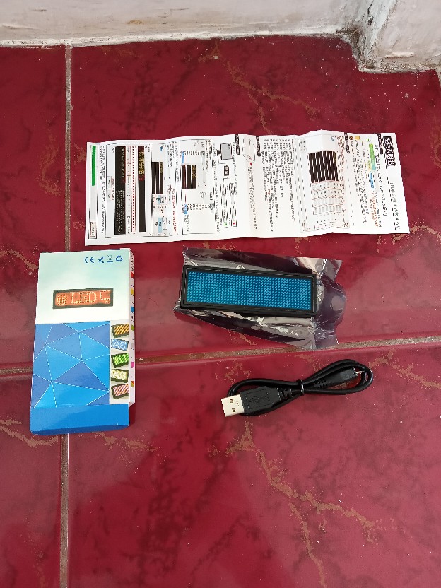 ✡[ In Stock/cod]✡ Tag Nama Led Digital Mini 4 Warna Programmable Rechargeable Untuk Pesta Konferensi