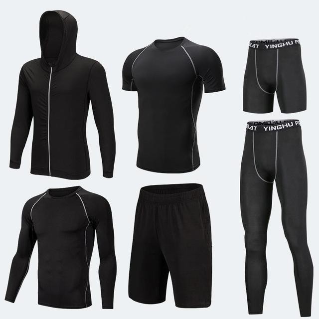 Men Sport Tracksuit Thermal Underwear Set Gym Clothes compress Warm Sets Pants