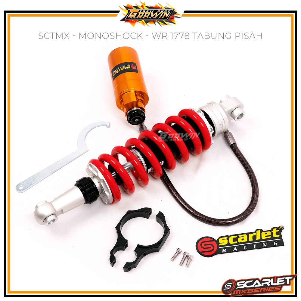 Shockbreaker Monoshock SCARLET MX 1758 CRF 150L KLX 150 1768 Yamaha WR 155 Tabung Pisah Adjuster