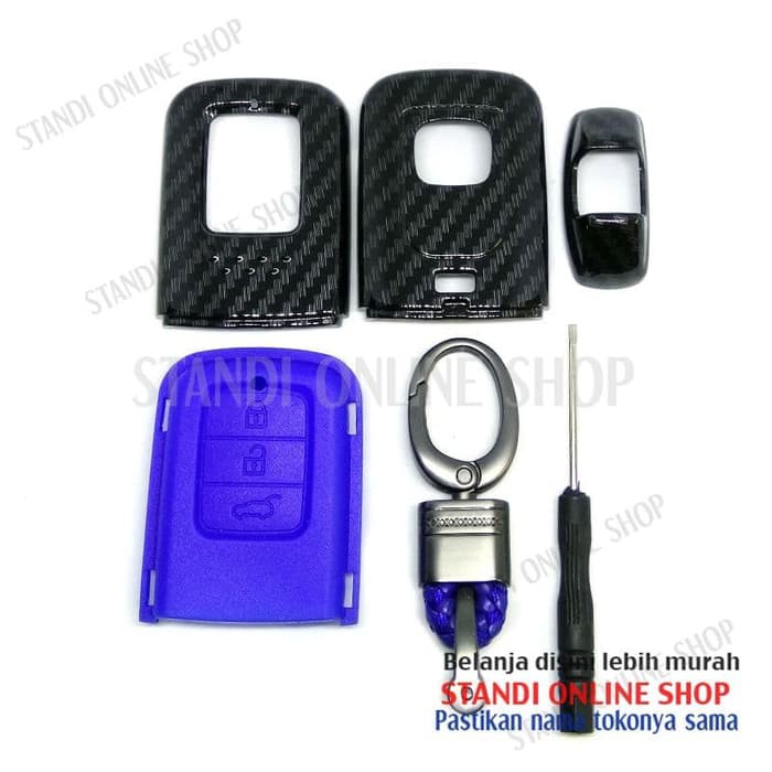 Cover Smartkey Sarung Kunci Remote Smartkey Honda CRV CR-V Turbo Biru