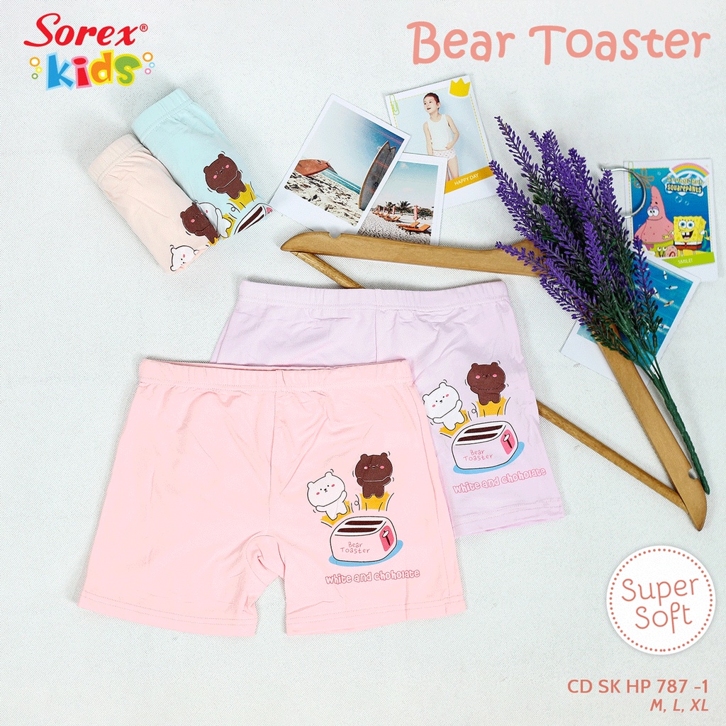 3 Celana Dalam Anak Perempuan SOREX KIDS - HP 700 - Model HOT PANTS - CD Anak - Girl Underwear