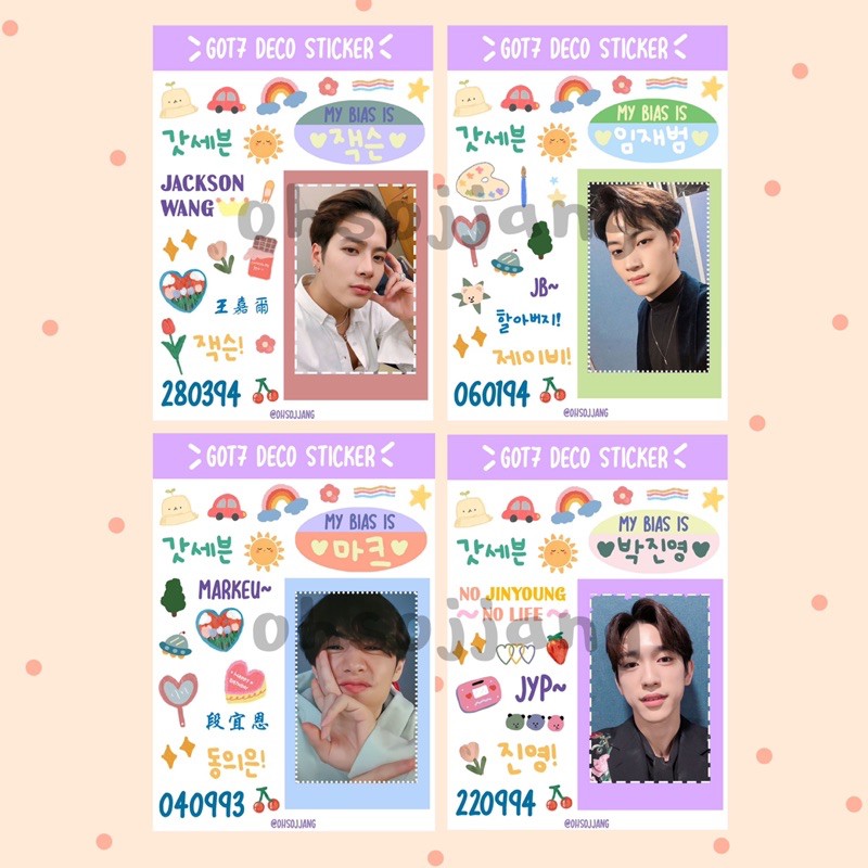 GOT7 CUTE STICKER DECO STIKER LUCU