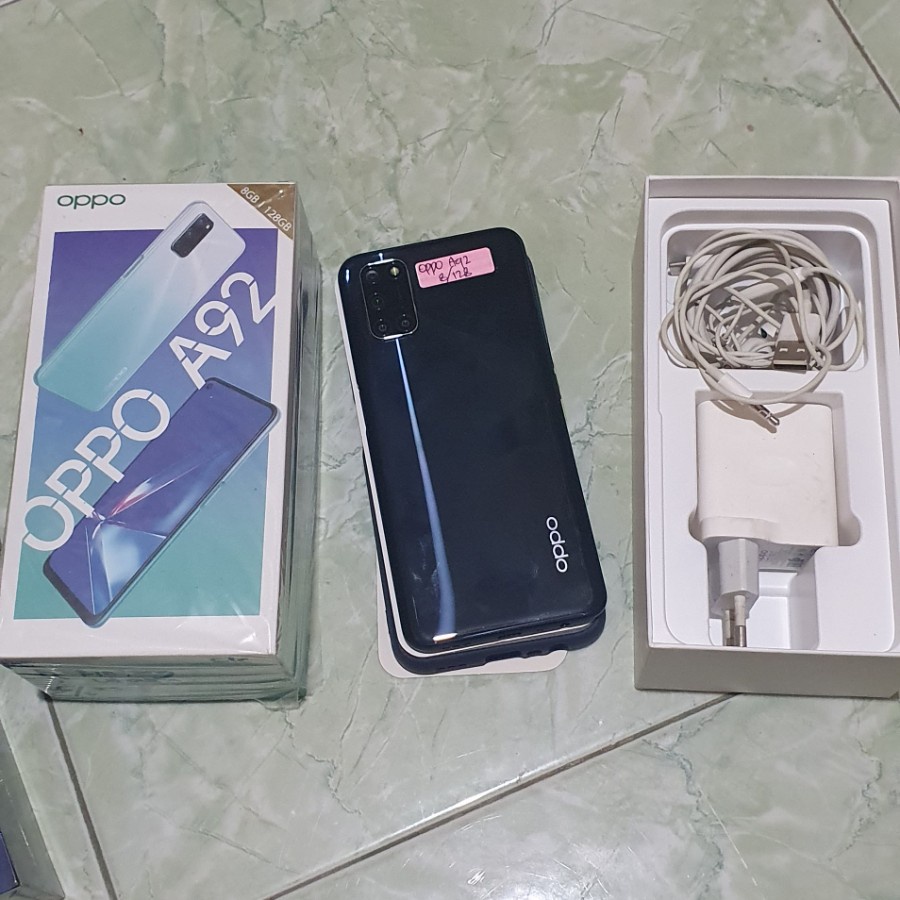 HP Second OPPO A92 Ram 8GB/128GB Black Fullset Original Mulus