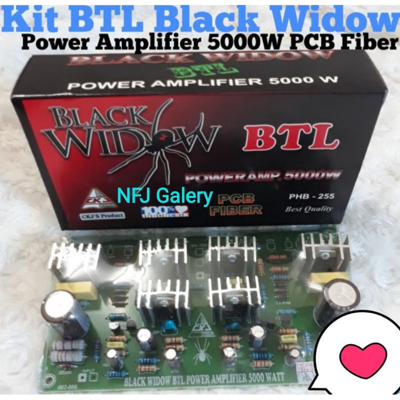 Jual Kit BTL Black Widow 5000 watt PCB Power Amplifier fiber Sparepart