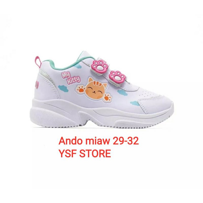 Sepatu Ando / Sepatu Ando Anak / Sepatu Anak Cewek / Sepatu Ando Velcro / Sepatu Sekolah / Sepatu An