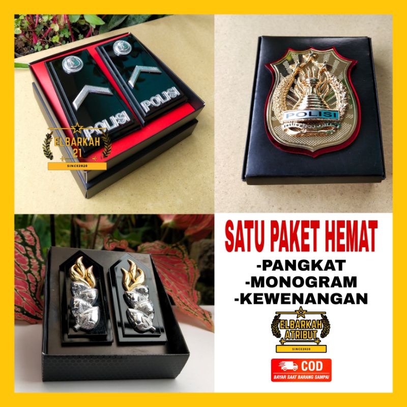 PAKET PANGKAT POLISI BINTARA-PERWIRA+KEWENANGAN [100%original] GROSIR ATRIBUT (COD) #1