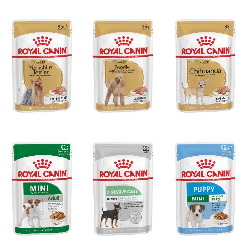 Royal canin pouch 85gr untuk anjing adult mini puppy