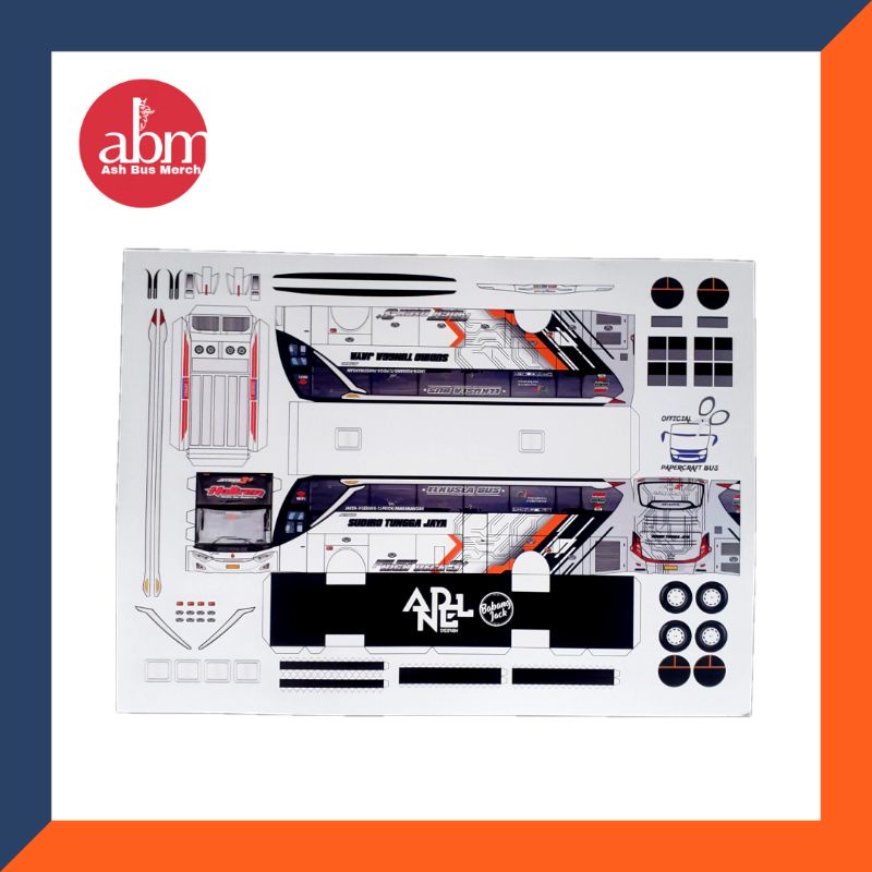 Pola Paperbus Miniatur Bus Miniatur Bis Pajangan Sudiro Tungga Jaya STJ Holken