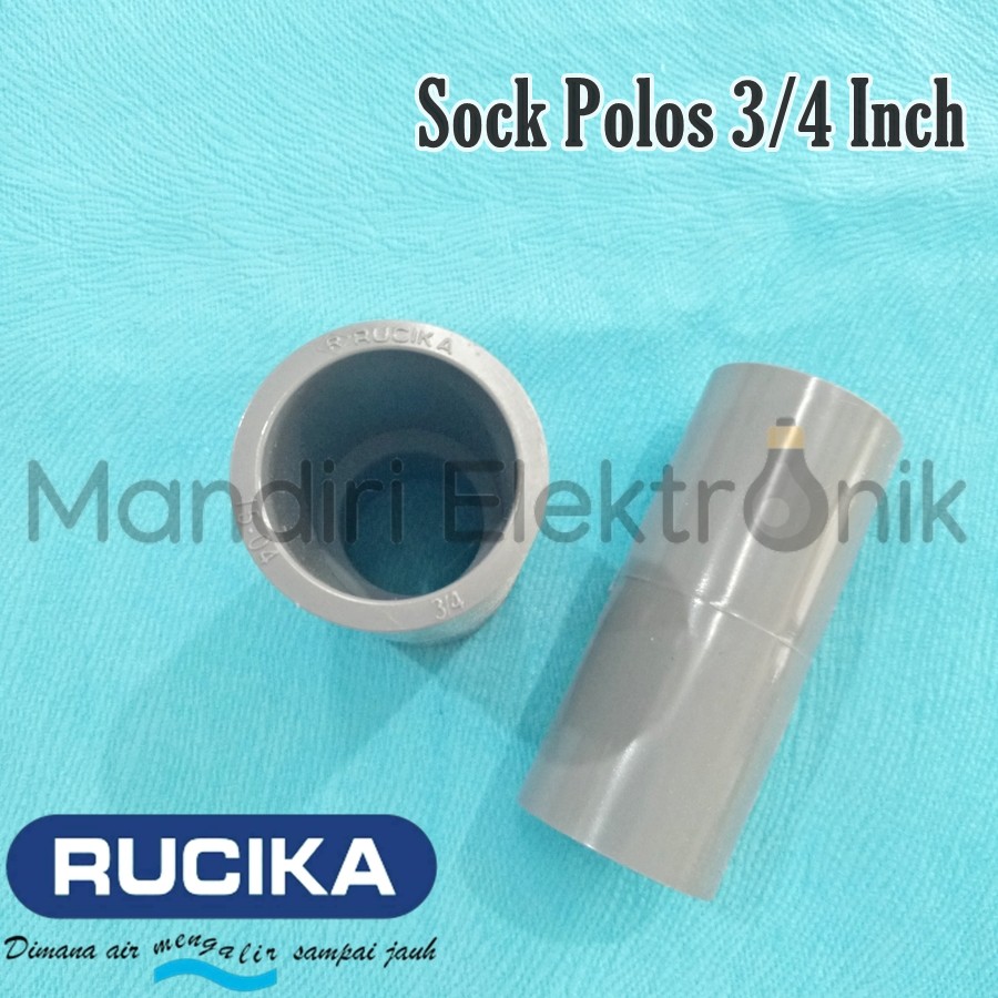 Pipa Sock Polos 3/4 Inch Rucika