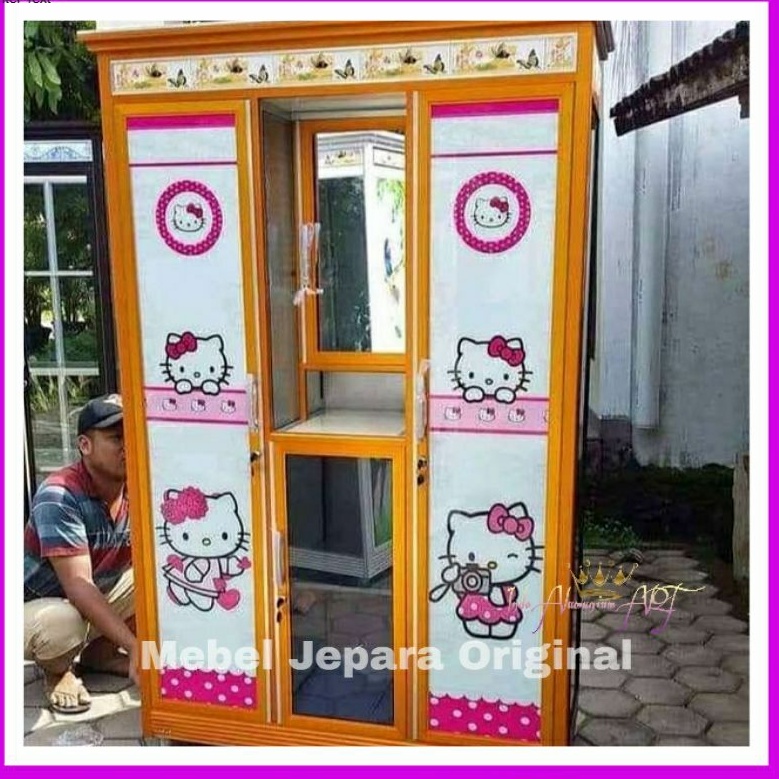 Lemari Pakaian 3 Pintu & Cermin Rias Bahan Almunium