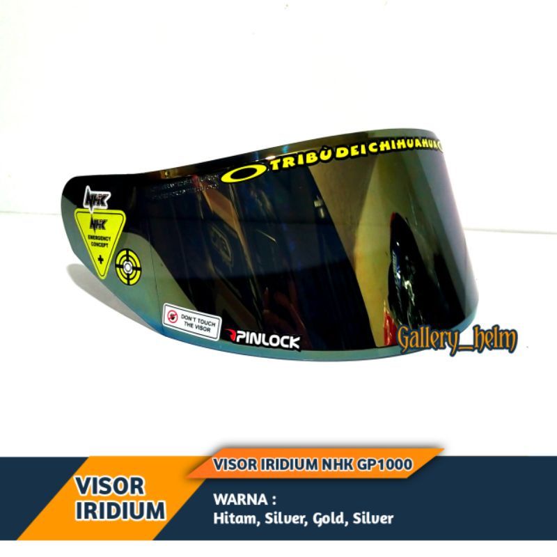 KACA VISOR FLAT IRIDIUM NHK GP1000 | KACA HELM HELM GP1000 | Free Stiker Pemanis