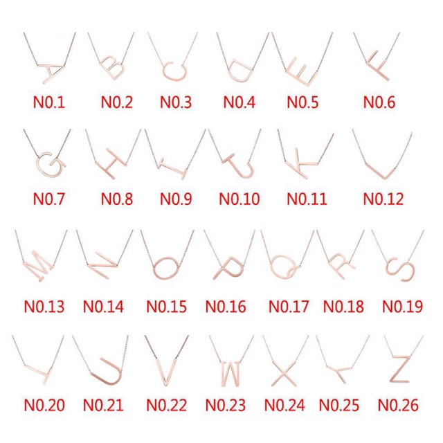 Kalung huruf alphabet ubs carendelano