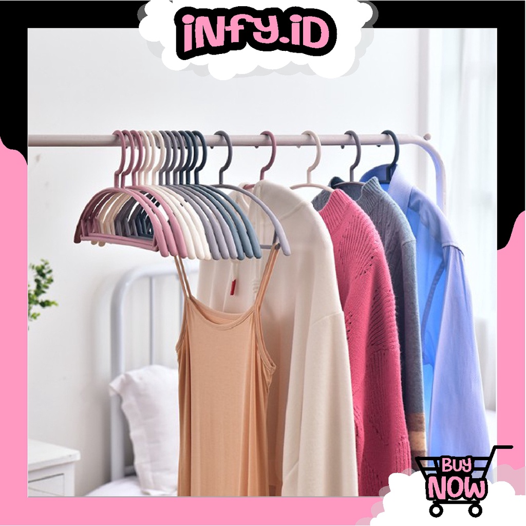 INFY - R684 R672 Hanger / gantungan baju Plastik/Gantungan / gantungan plastik / gantungan warna