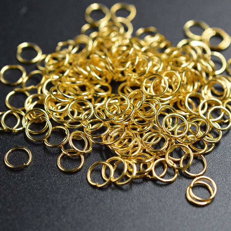 ISI 100PCS Ring O Bahan Aksesoris Jump Ring Bahan Accesies Pegait Rantaigelang 8mm