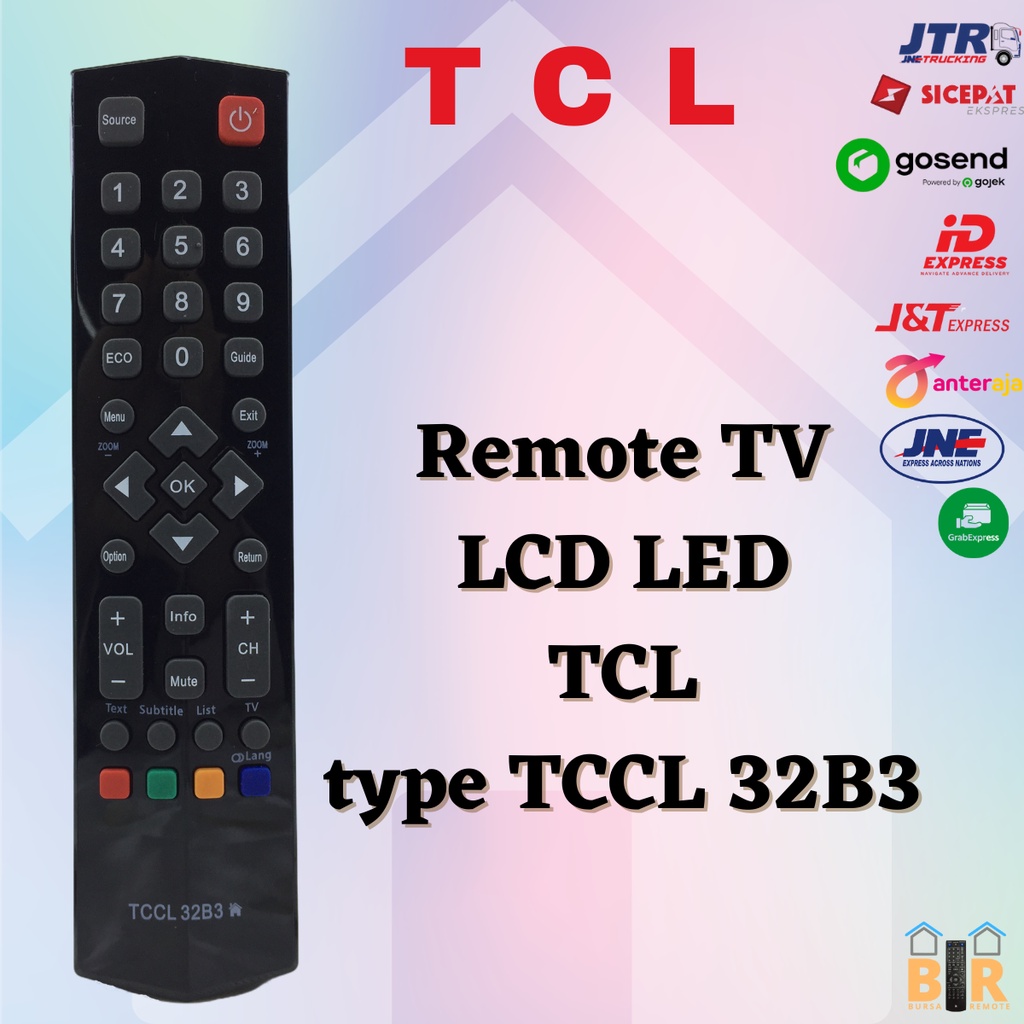 Remote remot TV TCL 32B3 LCD LED FHD Digital TV / DVB T2 40B3 32B3 Seri B3