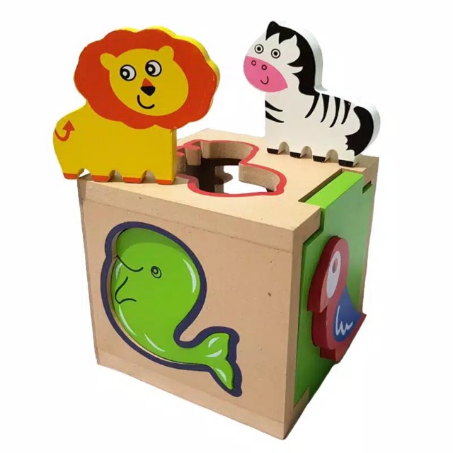 Mainan Edukasi Balok Kubus Binatang