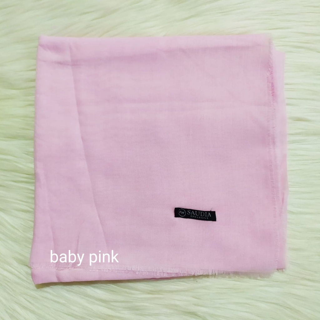 TERMURAH SAUDIA / Segiempat ORIGINAL SAUDI/ JILBAB RAWIS /JILBAB KATUN/jilbab murah-baby pink