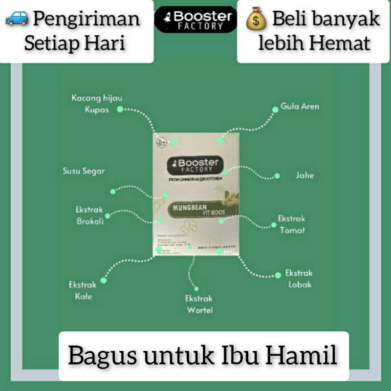 

MB VitBoos MungBean Vitboos Minuman Nutrisi Kacang Hijau Bergizi Tinggi Penambah Stamina Aman untuk IBU HAMIL