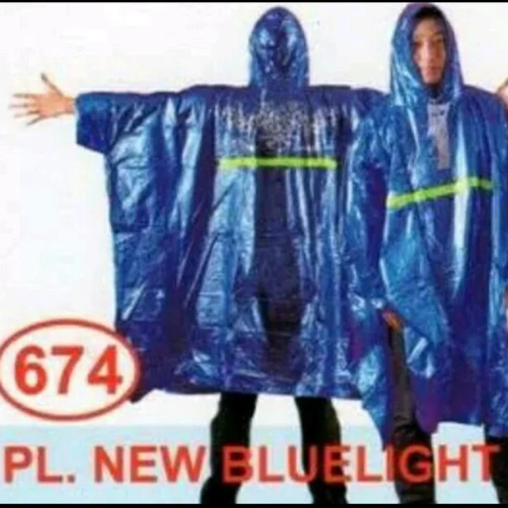 Jas Hujan Poncho Lengan Bluelight Model Kelelawar dengan Tangan