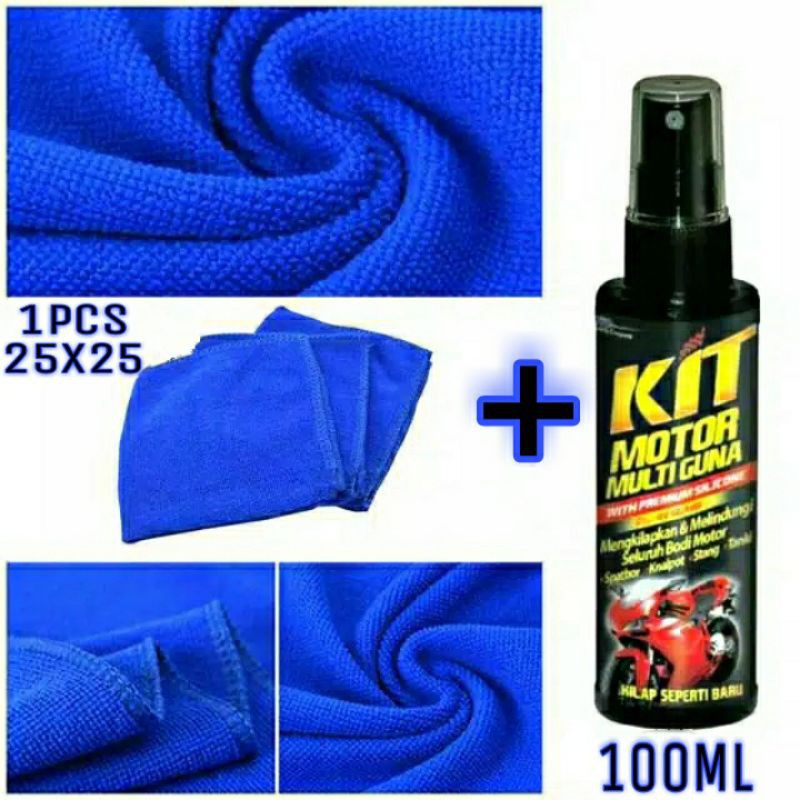 Paket Kinclong Bodi Mobil/Motor ( Kit + Microfiber )