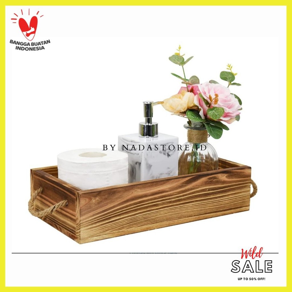 NADASTORE - WOODEN PRODUCT , ORGANIZER BOX / WOODEN STORAGE BOX / KOTAK KAYU / TRAY KAYU