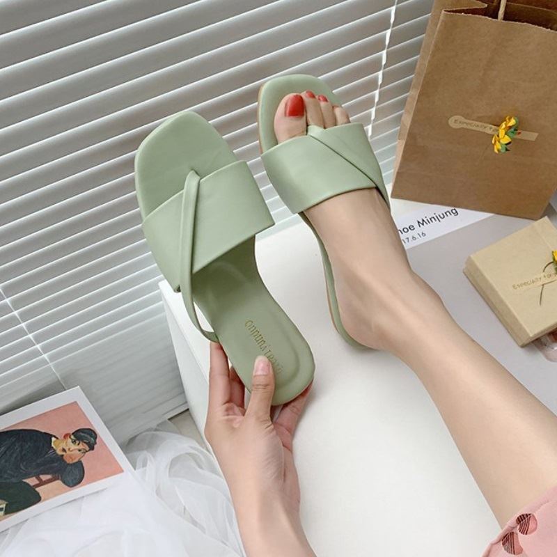 BJS801 - BLACK/BLUE/GREEN/PINK/WHITE - Sandal Flat Wanita Cantik SANDAL JALAN WANITA SANDAL TALI KEREN FASHION IMPORT TERMURAH TERLARIS TERBARU BAGSTORE JAKARTA JSF801