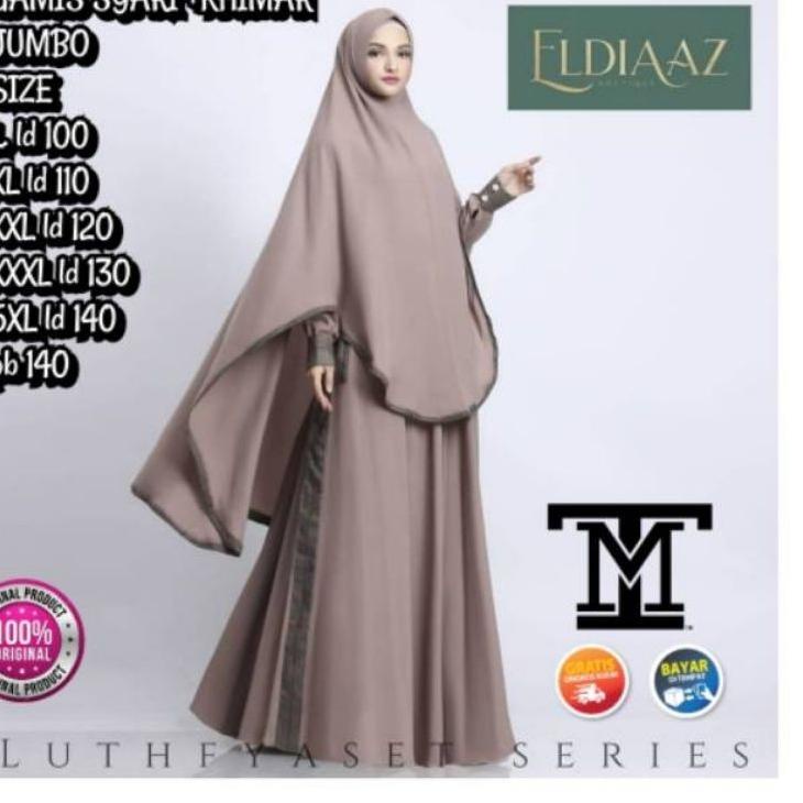 WTLY Gamis syari lutfia jumbo set khimar L-5XL 637BWLO