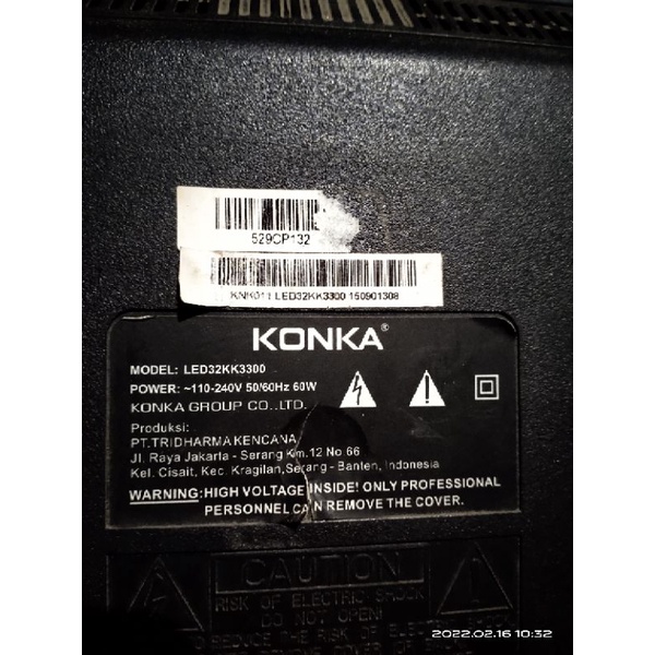 mesin tv konka LED32KK3300
